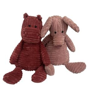 Jellycat hippo and pig lot